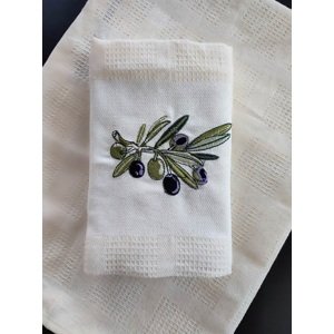 Top textil Bavlněná utěrka Provence Oliva 50x70, krémová
