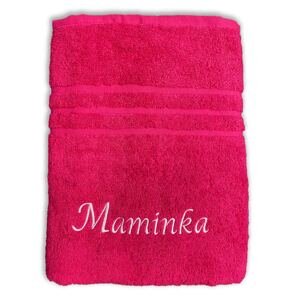 Top textil Osuška s nápisem "Maminka“ 70x140 cm Barva: purpurová