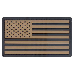 ROTHCO Nášivka vlajka USA plast ČERNÁ/KHAKI