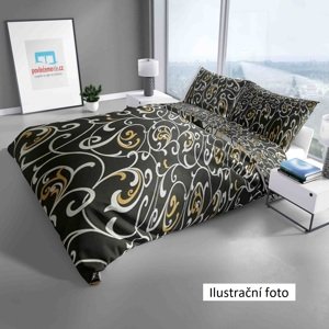 Top textil Bavlněné povlečení Černý orient - šedý