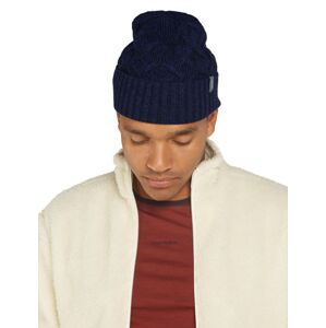 Unisex merino čepice ICEBREAKER U Cable Knit Beanie, Midnight Navy/Royal Navy velikost: OS (UNI)
