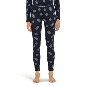 Dámské merino spodky ICEBREAKER Wmns 260 Vertex Leggings FallFlakes, Midnight Navy/Snow/J velikost: XS