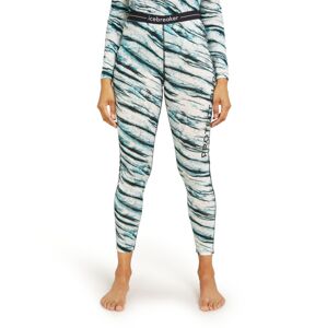 Dámské merino spodky ICEBREAKER Wmns 200 Oasis Leggings POW AOP, Snow Aop velikost: XL