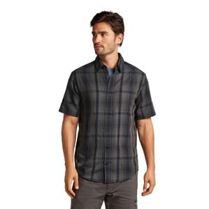 ICEBREAKER M 125 CL Steveston SS Shirt Plaid, Obsidian/Black/P velikost: L