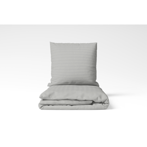 Top textil Povlečení Saténový damašek 140x200, 70x90 cm, šedá - II. jakost