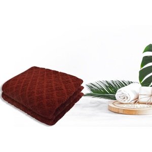 Top textil Dětský ručník Káro 40x60 cm vínový (28)