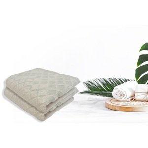 Top textil Dětský ručník Káro 40x60 cm bílá-tyrkys (32)