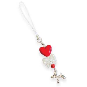 Top textil Přívěsek na mobil/klíče Love dog