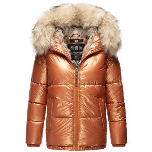 Dámská teplá zimní bunda s kožíškem Tikunaa Premium Navahoo - RUSTY CINAMON Velikost: XL