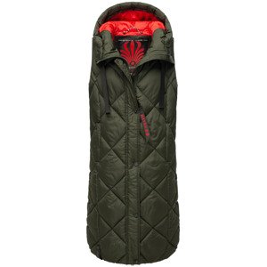 Dámská dlouhá vesta Schnuckel Navahoo - DARK OLIVE Velikost: XXL