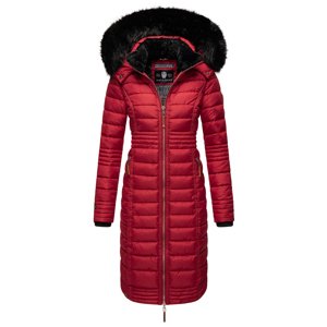 Dámský prošívaný dlouhý kabát UMAY Navahoo - DARK RED Velikost: S