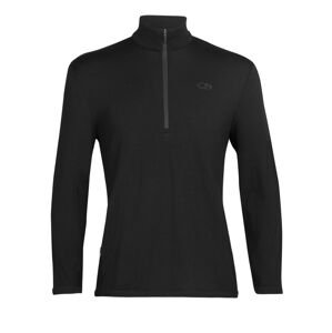 Pánský merino svetr ICEBREAKER Mens Original LS Half Zip, Black velikost: L