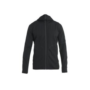 Pánská merino mikina ICEBREAKER Mens 560 Realfleece EleMtal II LS Zip H, Black velikost: M