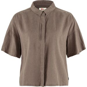 FJÄLLRÄVEN Övik Hemp Camp Shirt SS W, Suede Brown (vzorek) velikost: S