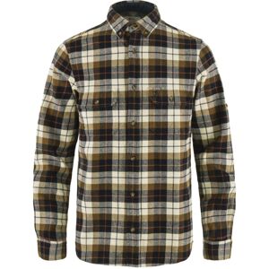 FJÄLLRÄVEN Singi Heavy Flannel Shirt M, Chalk White-Dark Navy (vzorek) velikost: M