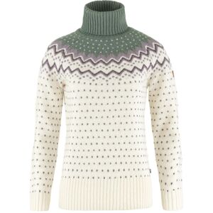 FJÄLLRÄVEN Övik Knit Roller Neck W, Chalk White-Patina Green (vzorek) velikost: S