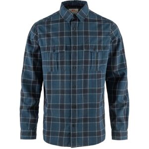 FJÄLLRÄVEN Övik Travel Shirt LS M, Indigo Blue-Dark Navy (vzorek) velikost: M