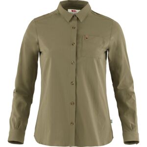 FJÄLLRÄVEN Övik Lite Shirt LS W, Green (vzorek) velikost: S