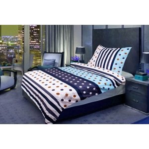 Top textil Ložní souprava Puntíky a pruhy 140x200, 70x90 cm