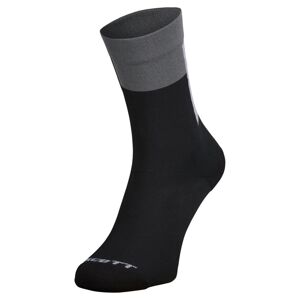 SCOTT Sock Block Stripe Crew, Black/Dark Grey (vzorek) velikost: EU 42 - 44
