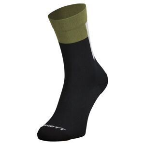 SCOTT Sock Block Stripe Crew, Black/Fir Green (vzorek) velikost: EU 42 - 44