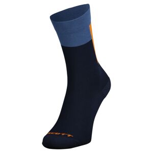 SCOTT Sock Block Stripe Crew, Dark Blue/Braze Orange (vzorek) velikost: EU 42 - 44