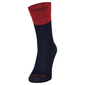 SCOTT Sock Block Stripe Crew, Dark Blue/Wood Red (vzorek) velikost: EU 42 - 44