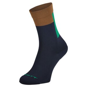 SCOTT Sock Block Stripe Crew, Dark Blue/Bread Brown (vzorek) velikost: EU 42 - 44