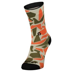 SCOTT Sock Graphic Crew, Fir Green/Dust White (vzorek) velikost: EU 42 - 44
