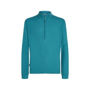 ICEBREAKER Mens 260 Waffle Knit Wander LS Half Zip, Topaz (vzorek) velikost: M