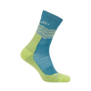 ICEBREAKER Mens Hike+ Medium Crew Across the Peaks, Topaz/Peridot/Seaglass (vzorek) velikost: M