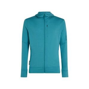 ICEBREAKER Mens 260 Quantum IV LS Zip Hood, Topaz (vzorek) velikost: M
