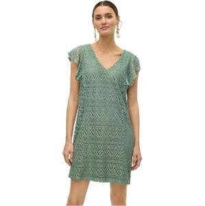 Vero Moda Dámské šaty VMMAYA Regular Fit 10304459 Hedge Green XL
