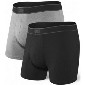 Saxx DAYTRIPPER BB FLY 2PK black/grey heather Velikost: XL boxerky