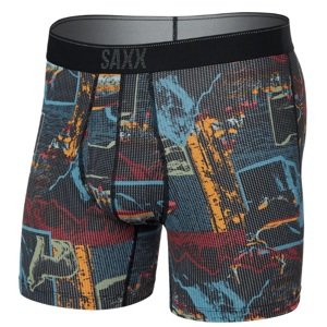 Saxx QUEST QDM BOXER BRIEF FLY light and shadow-multi Velikost: L boxerky
