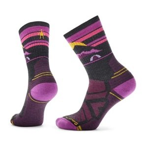 Smartwool W HIKE LIGHT CUSHION MOUNTAIN MOON CREW charcoal Velikost: S dámské ponožky