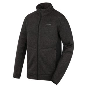 Husky Pánský fleecový svetr na zip Alan M black Velikost: XXXL pánský svetr