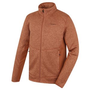 Husky Pánský fleecový svetr na zip Alan M brown Velikost: XL pánský svetr