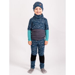 Unuo Unuo, Dětské merino legíny Nature, Kobaltová, Hory kluk Velikost: 134/140