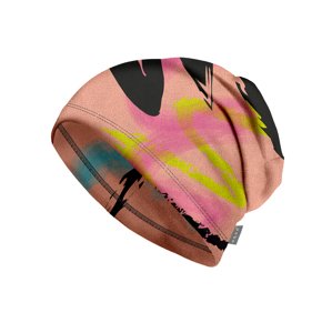 Unuo Unuo, Dětská čepice fleecová Homeless, Meruňková, Fantazie Velikost: M (49-52 cm)