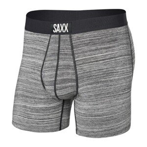 Saxx ULTRA SUPER SOFT BOXER BRIEF FLY spacedye heather-grey Velikost: L pánské boxerky