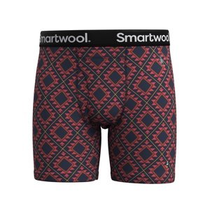 Smartwool M MERINO PRINT BOXER BRIEF BOXED scarlet red Velikost: XL pánské boxerky