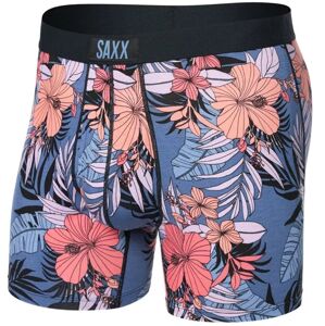 Saxx ULTRA SUPER SOFT BOXER BRIEF FLY hibiscus jungle-blue Velikost: XL pánské boxerky