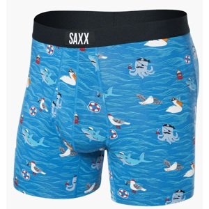 Saxx ULTRA SUPER SOFT BOXER BRIEF FLY seas the day-lake blue Velikost: XL pánské boxerky