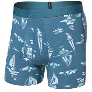 Saxx DROPTEMP COOLING COTTON BOXER BRIEF FLY sail away-tapestry Velikost: L pánské boxerky