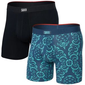 Saxx VIBE XTRA BOXER BRIEF FLY 2PK pineapple brocade/black Velikost: L pánské boxerky