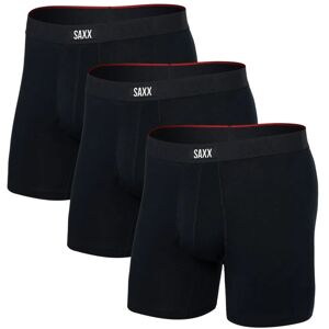 Saxx VIBE XTRA BOXER BRIEF FLY 3PK black Velikost: L pánské boxerky