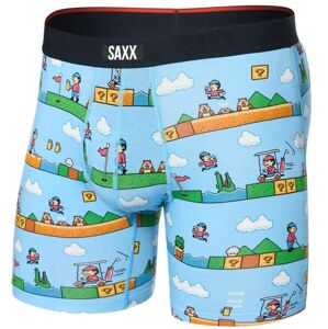 Saxx VIBE XTRA BOXER BRIEF FLY out of bounds-blue Velikost: M pánské boxerky