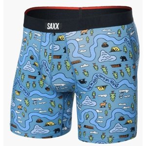 Saxx VIBE XTRA BOXER BRIEF FLY take the trail-slate Velikost: XL pánské boxerky