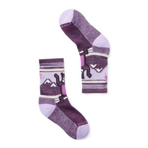 Smartwool K HIKE LIGHT CUSHION HIKING BEAR CREW SC purple iris Velikost: M ponožky